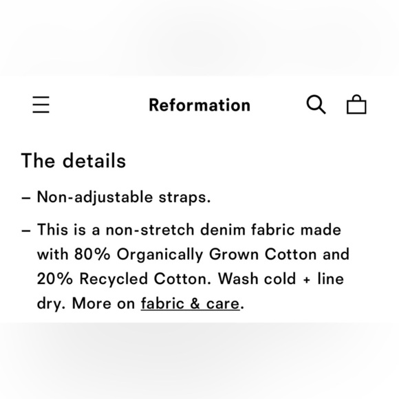 NWT Reformation Nova Denim Vest in Fior Di Latte Size 6 - Picture 6 of 8